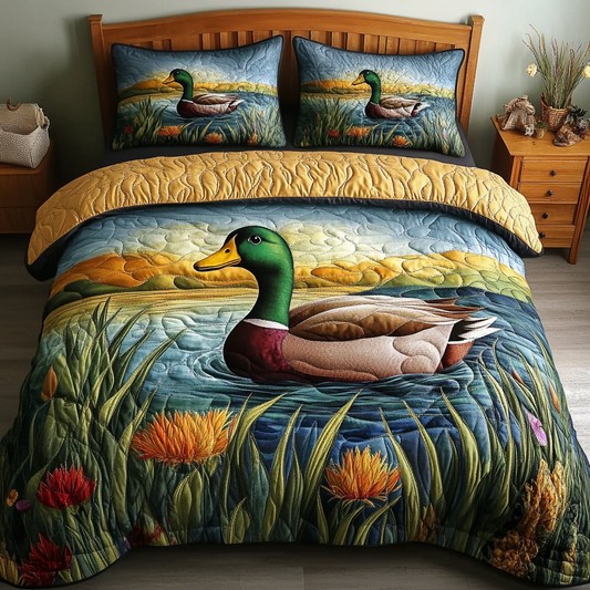 Duck Bliss Quilted Bedding Set NCU0DK6441