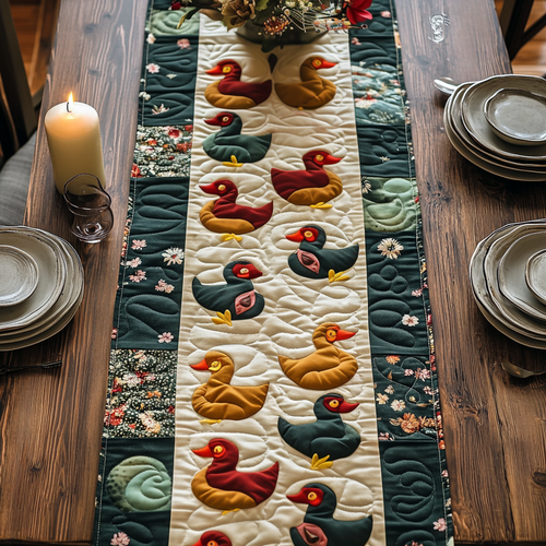 Duckling Pool Quilted Table Runner NCU0DV391