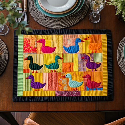 Duckling Puzzle Quilted Placemat NCU0DV419