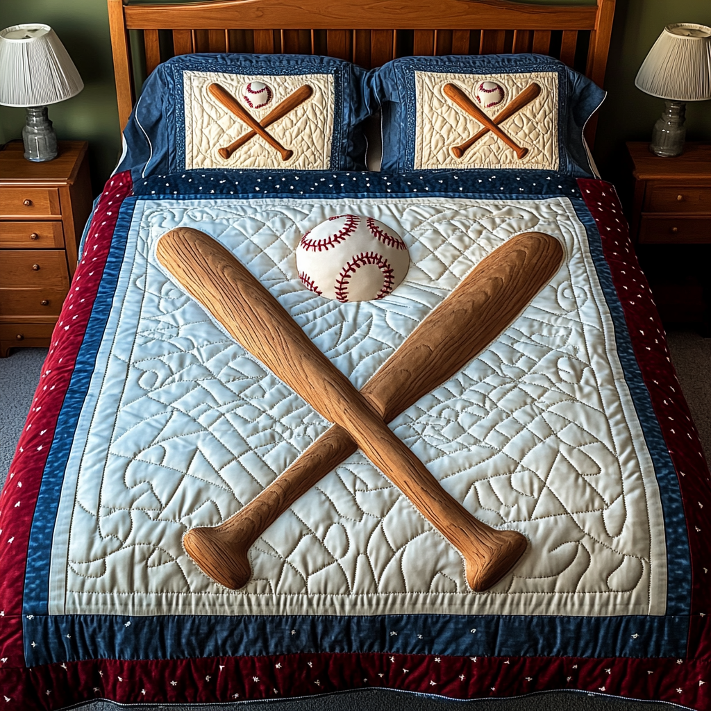 Dugout Comfort 3-Piece Quilted Bedding Set NCU0VH355