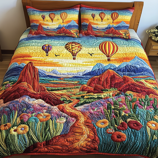 Dune Journey 3-Piece Quilted Bedding Set NCU0VL2257
