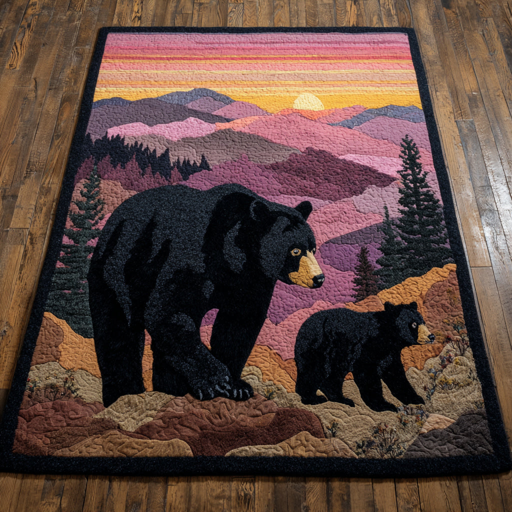 Dusk Bear Wanderer Area Rug NCU0HH1517