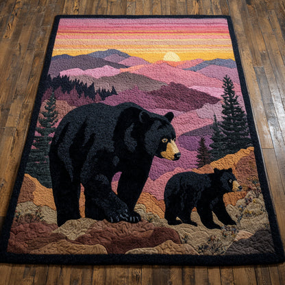 Dusk Bear Wanderer Area Rug NCU0HH1517