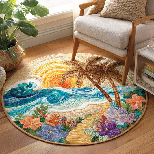 Dusk Tide Quilted Round Mat NCU0TD284