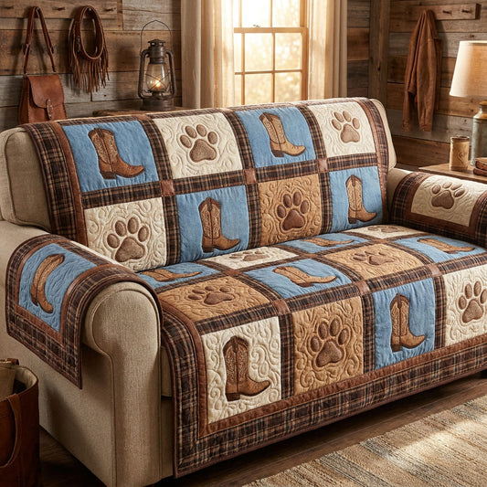 Dusty Paws Quilted Sofa Cover NCU0TV1968