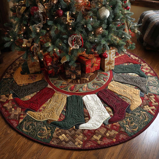 Dusty Trail Christmas Quilted Tree Skirt NCU0NT11207