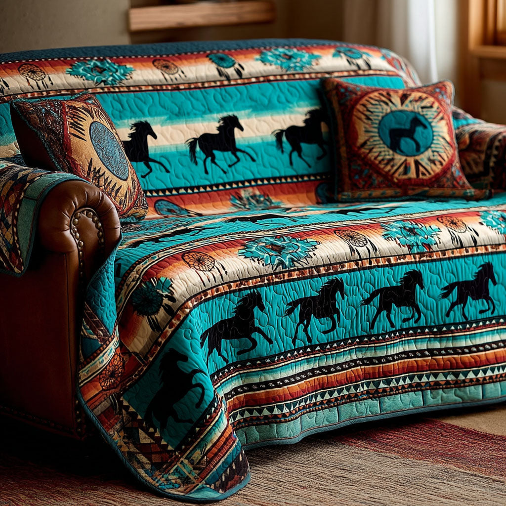 Dusty Trails Quilted Sofa Cover NCU0NT11943