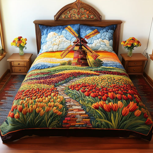 Dutch Delight 3-Piece Quilted Bedding Set NCU0PT6356
