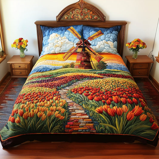 Dutch Delight 3-Piece Quilted Bedding Set NCU0PT6356