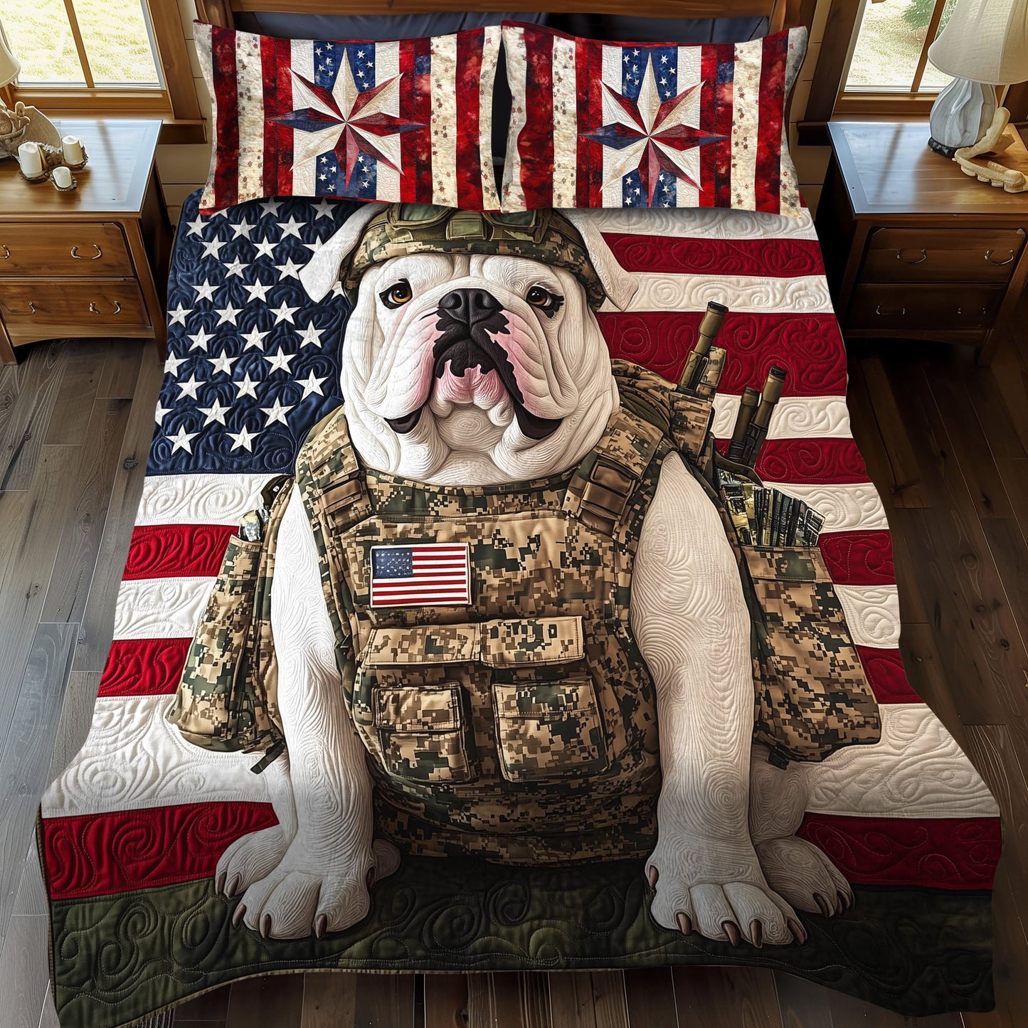 Duty and Honor 3-Piece Quilted Bedding Set NCU0PT3122