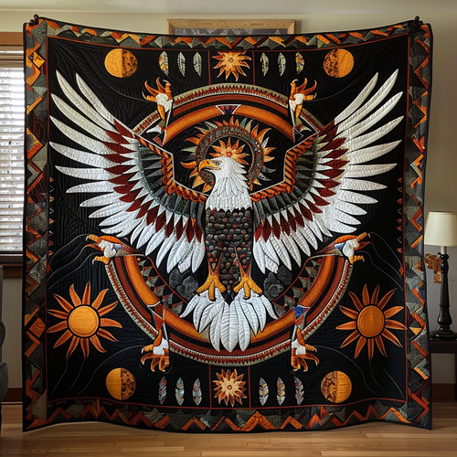 Eagle Sunburst Quilted Blanket NCU0TH799