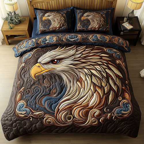 Eagle Flame 3-Piece Quilted Bedding Set NCU0DK9220