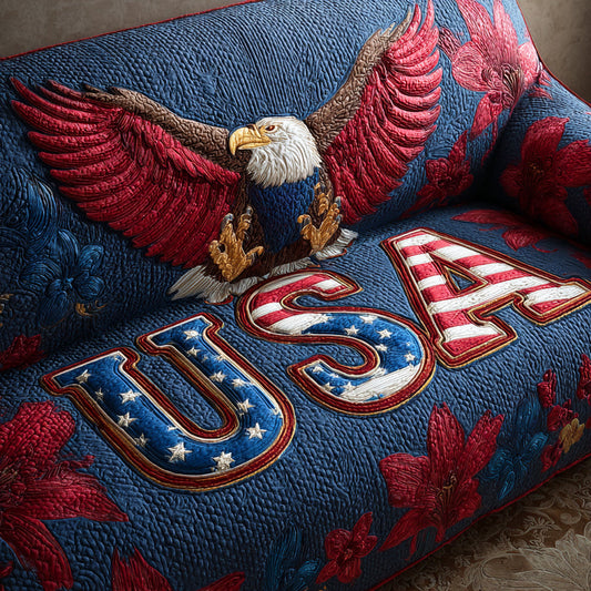 Eagle Glory Quilted Sofa Cover NCU0TD1306
