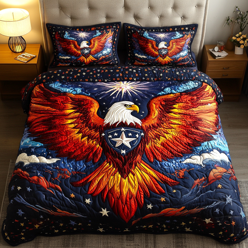 Eagle Horizon 3-Piece Quilted Bedding Set NCU0DK4053