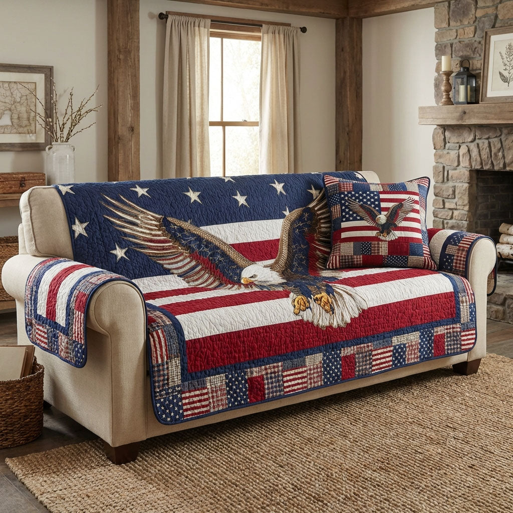 Eagle Liberty Quilted Sofa Cover NCU0DK12190