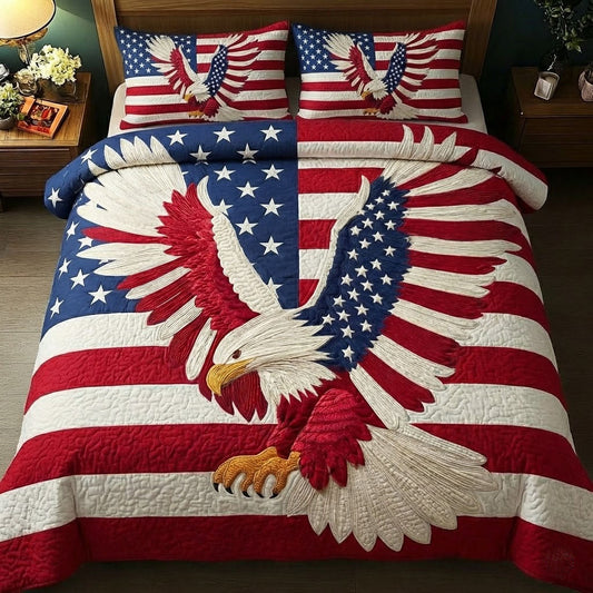 Eagle Pride 3-Piece Quilted Bedding Set NCU0DK12000