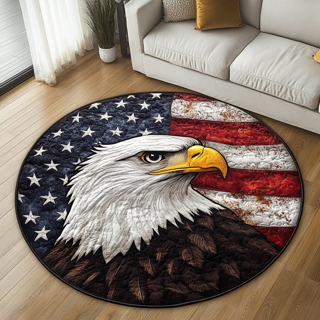 Eagle Pride Quilted Round Mat NCU0DK8683