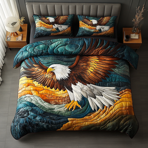 Eagle Realm 3-Piece Quilted Bedding Set NCU0DV3091