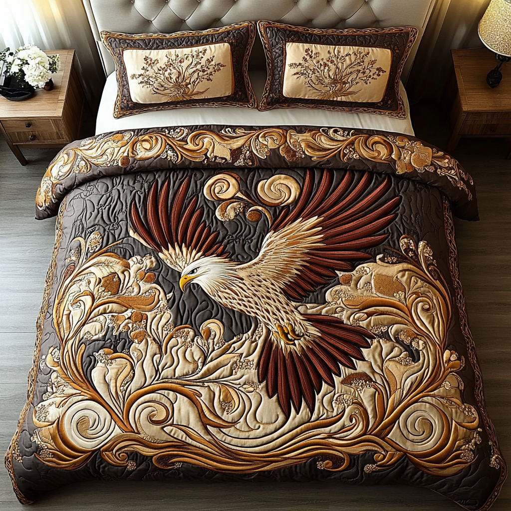 Eagle Wind 3-Piece Quilted Bedding Set NCU0DK9221