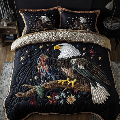 Eagle in Glory 3-Piece Quilted Bedding Set NCU0PT7643
