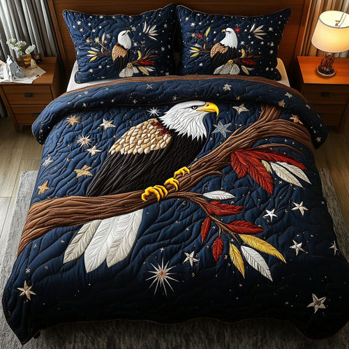 Eagle of Liberty 3-Piece Quilted Bedding Set NCU0PT7644