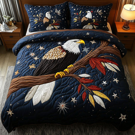 Eagle of Liberty 3-Piece Quilted Bedding Set NCU0PT7644