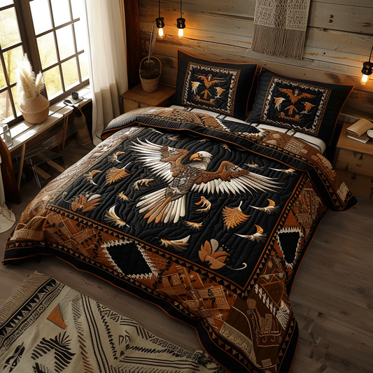 Eagle's Embrace 3-Piece Quilted Bedding Set NCU0TH646