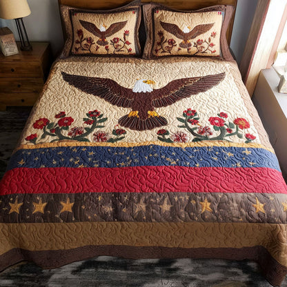 Eagles Honor 3-Piece Quilted Bedding Set NCU0PT8826
