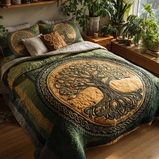 Earth Covenant 3-Piece Quilted Bedding Set NCU0XD2393