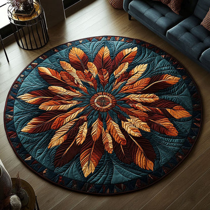 Earth Flow Quilted Round Mat NCU0PT7054