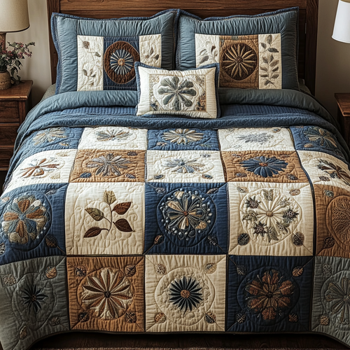 Earth Harmony 3-Piece Quilted Bedding Set NCU0VH3726