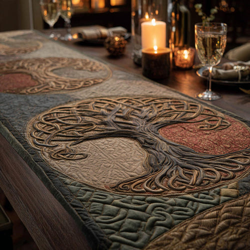 Earth Harmony Quilted Table Runner NCU0DV9314