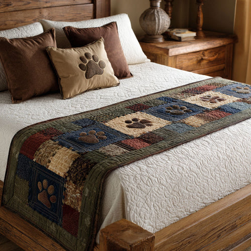 Earth Pawtrail Quilted Bed Runner NCU0TV1182