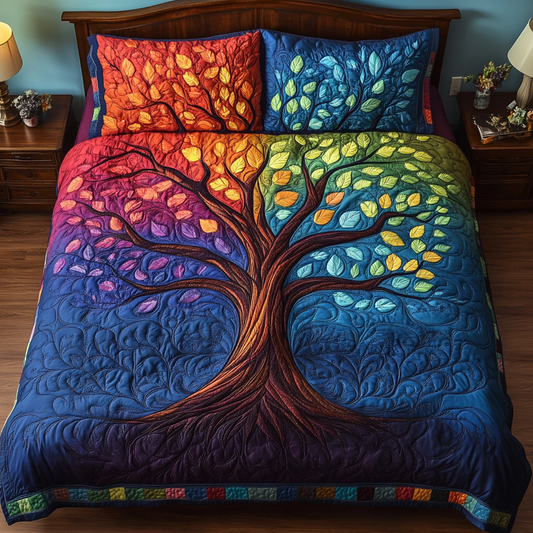 Earth Roots 3-Piece Quilted Bedding Set NCU0DK9046
