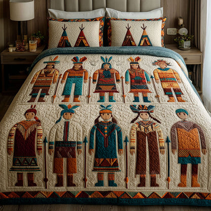 Earth Tones 3-Piece Quilted Bedding Set NCU0DK11848