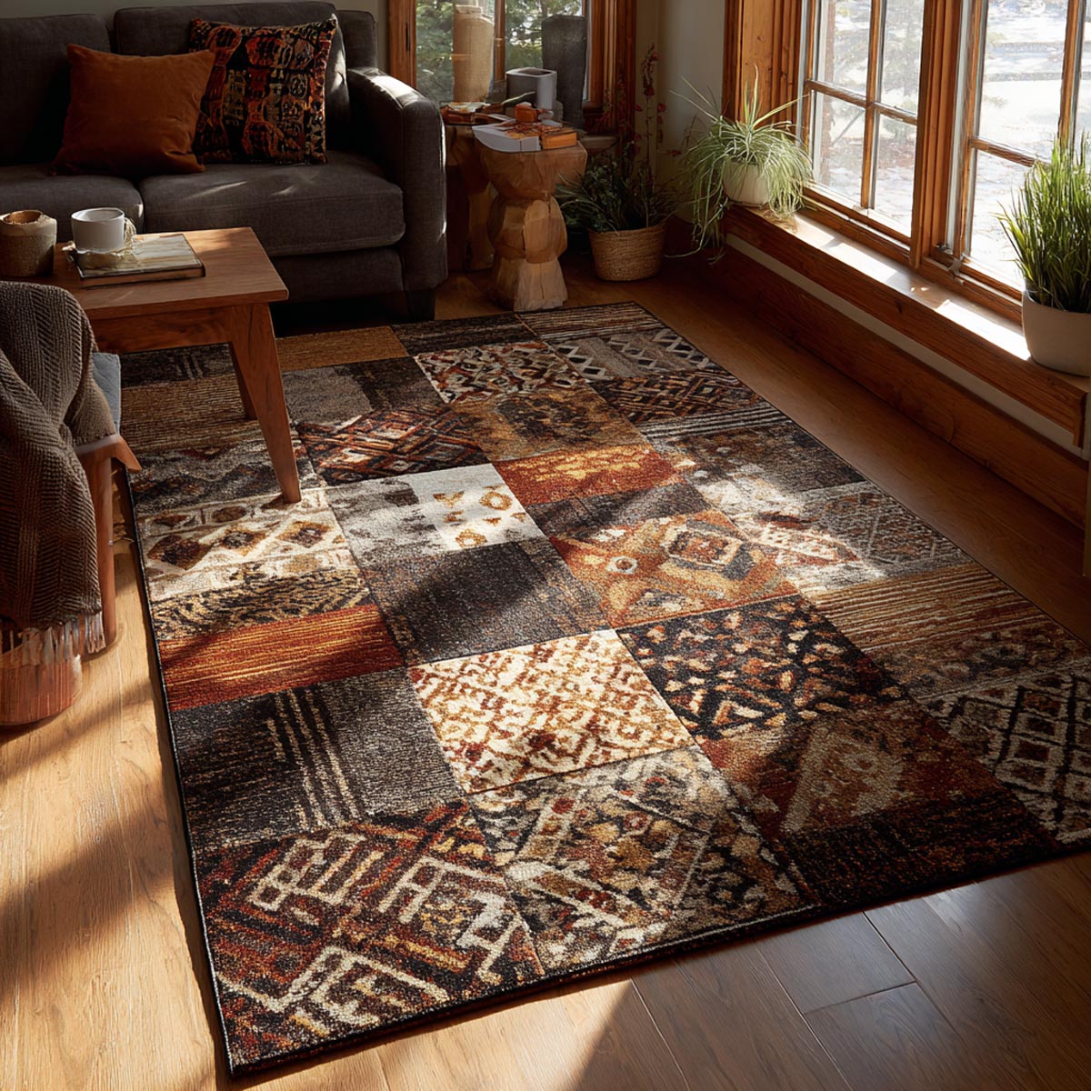 Earth Tones Area Rug NCU0DV9659