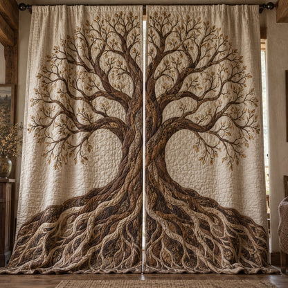 Earthborn Golden Roots Quilted Curtains NCU0VL3986