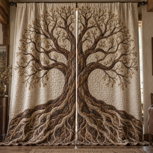 Earthborn Golden Roots Quilted Curtains NCU0VL3986