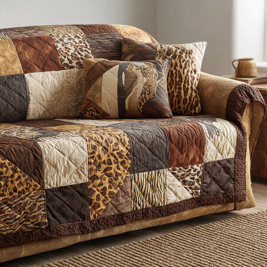 Earthbound Patterns Quilted Sofa Cover NCU0NT12110