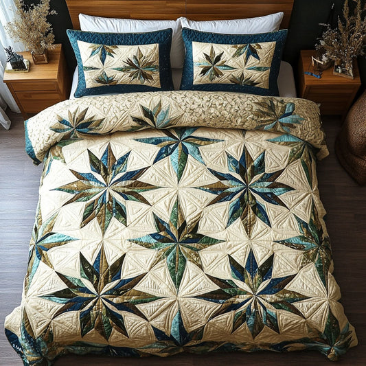 Earthbound Star 3-Piece Quilted Bedding Set NCU0PT6834
