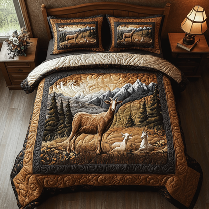 Earthbound Wanderer 3-Piece Quilted Bedding Set NCU0DV3593