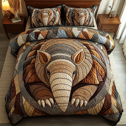 Earthly Armor 3-Piece Quilted Bedding Set NCU0DK6539