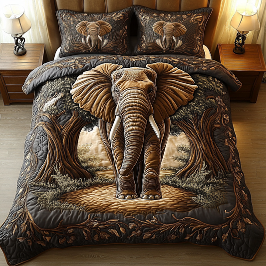 Earthly Majesty 3-Piece Quilted Bedding Set NCU0VH2027
