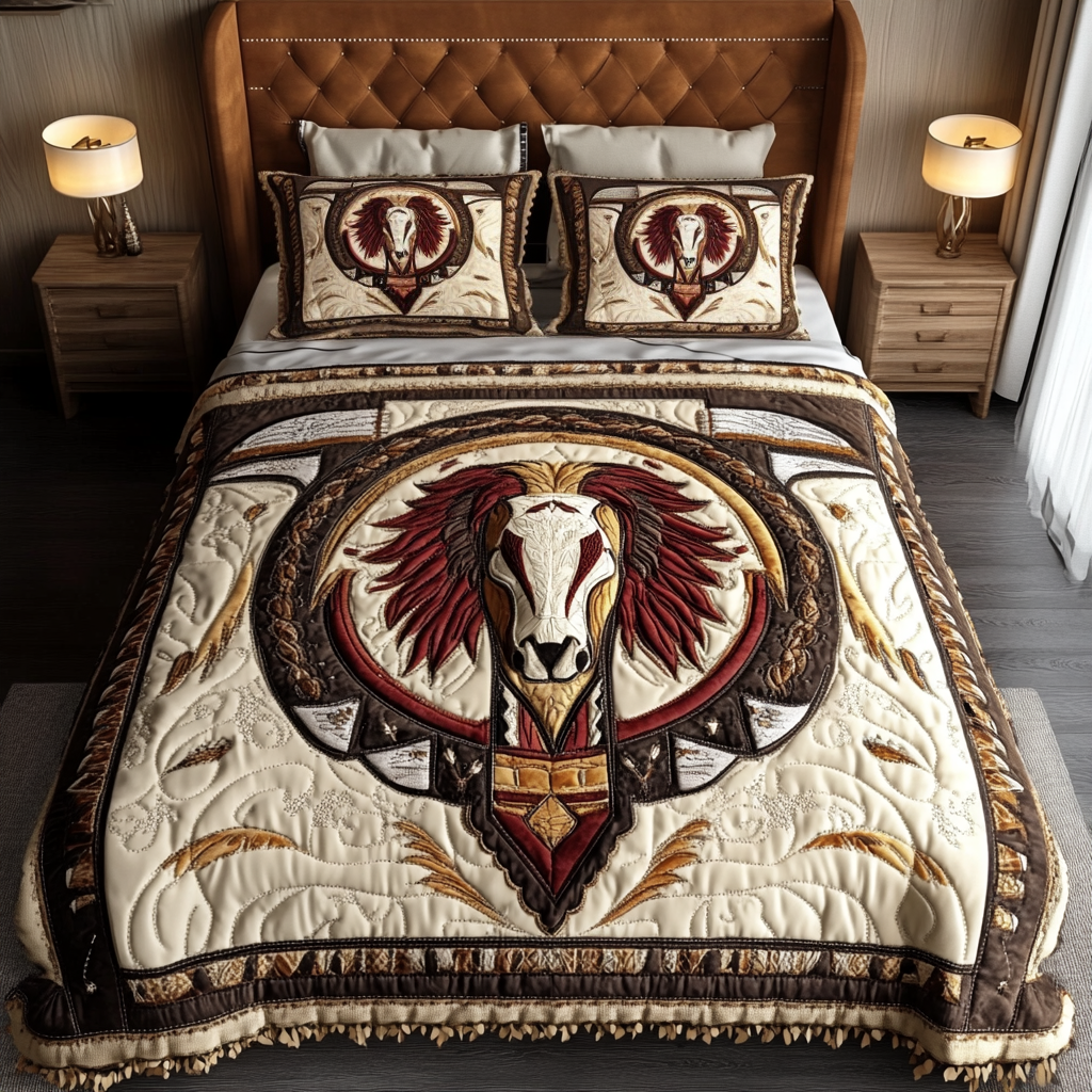 Earths Embrace 3-Piece Quilted Bedding Set NCU0VH1578