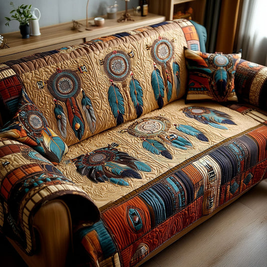 Earthsong Mosaic Quilted Sofa Cover NCU0PT11195