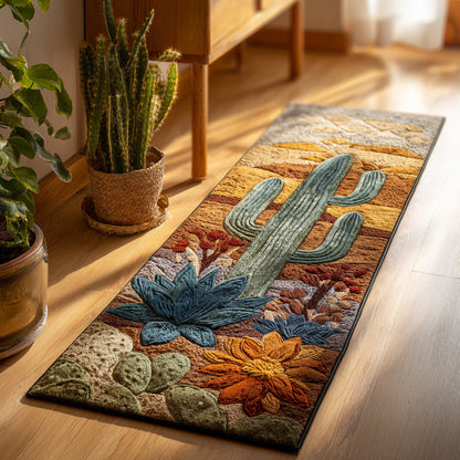 Earthy Cactus Sculpture Runner Carpet NCU0HH1005