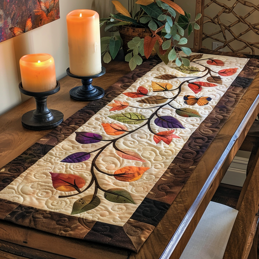 Earthy Trail Charm Quilted Table Runner NCU0DV2132