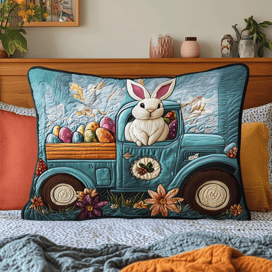 Easter Bunny Journey Quilted Bedding Pillow Case NCU0DV3965