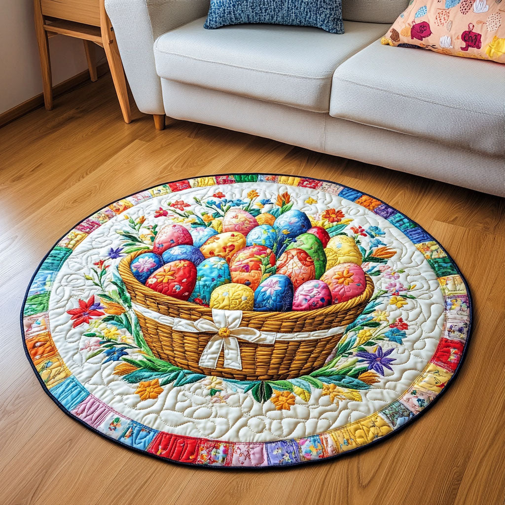 Easter Basket Quilted Round Mat NCU0NT3559