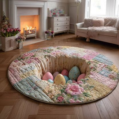 Easter Blossom Abyss Quilted Round Mat NCU0HH1732